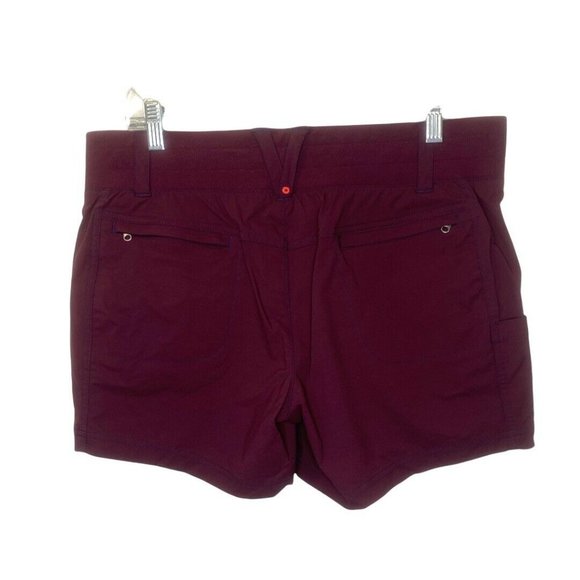 SOLD** Title Nine Women's Size 12 CLAMBER Hiking Climbing Shorts 5" Maroon - Picture 4 of 12